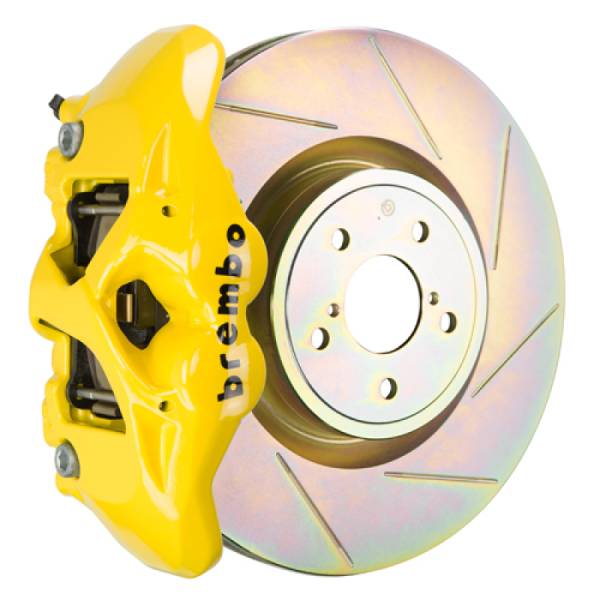 Brembo - Brembo 02-07 Impreza/WRX/08-14 WRX Front GT BBK 4Piston Cast 326 x30 1pc Rotor Slotted Type1-Yellow - 1S5.6001A5