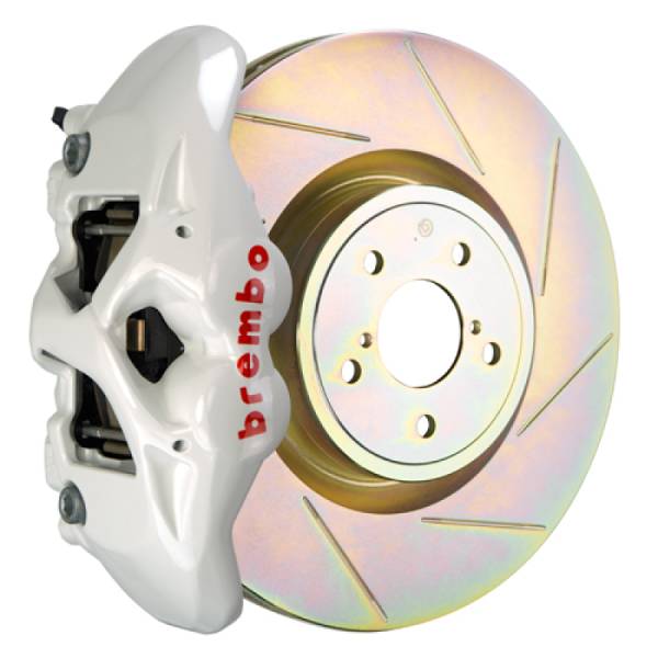 Brembo - Brembo 02-07 Impreza/WRX/08-14 WRX Front GT BBK 4 Piston Cast 326 x30 1pc Rotor Slotted Type1-White - 1S5.6001A6