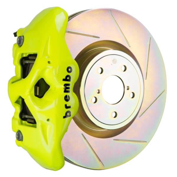 Brembo - Brembo 02-07 Impreza/WRX/08-14 WRX Fr GT BBK 4Pist Cast 326 x30 1pc Rotor Slot Type1-Fluo. Yellow - 1S5.6001A7