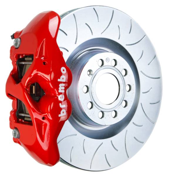 Brembo - Brembo 07-15 TT 2.0T/3.2L/09-15 TTS Front GT BBK 4 Piston Cast 345x30 1pc Rotor Slotted Type3-Red - 1S5.8001A2