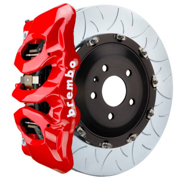 Brembo - Brembo 15-19 Volkswagen Golf R Front GT BBK 6 Piston Cast 380x34 2pc Rotor Slotted Type3-Red - 1T3.9004A2