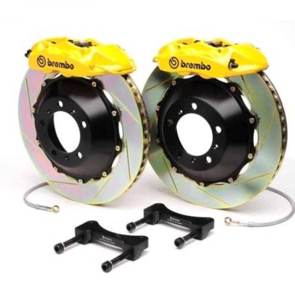 Brembo - Brembo 05-06 GT Front GT BBK 6 Piston Cast 390x35 2pc Rotor Slotted Type-5- Fluo. Yellow - 1TC.9025A7