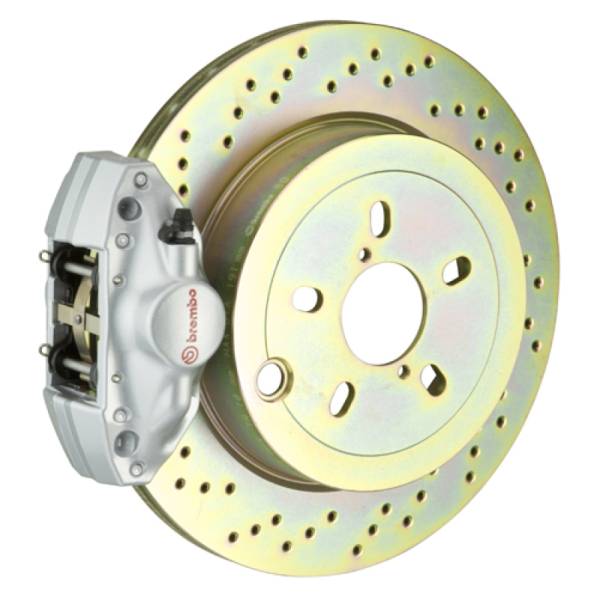 Brembo - Brembo 12-16 FR-S Exc Model w/ Elec Park Brake Rr GT BBK 2 Pis Cast 2p 316 x20 1pc Rtr Drill-Silver - 2E4.5003A3