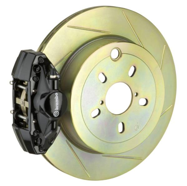 Brembo - Brembo 02-07 Impreza/WRX Rear GT BBK 2 Piston Cast 2pc 316 x20 1pc Rotor Slotted Type1-Black - 2E5.5001A1