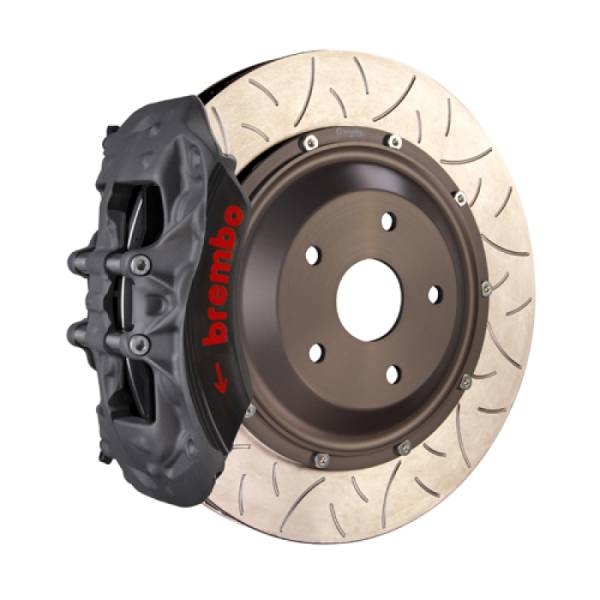 Brembo - Brembo 2009+ Nissan GT-R PISTA Front BBK 380x34x65a T5 2pc Rotor Slotted - Clear HA - 3K2.9027A