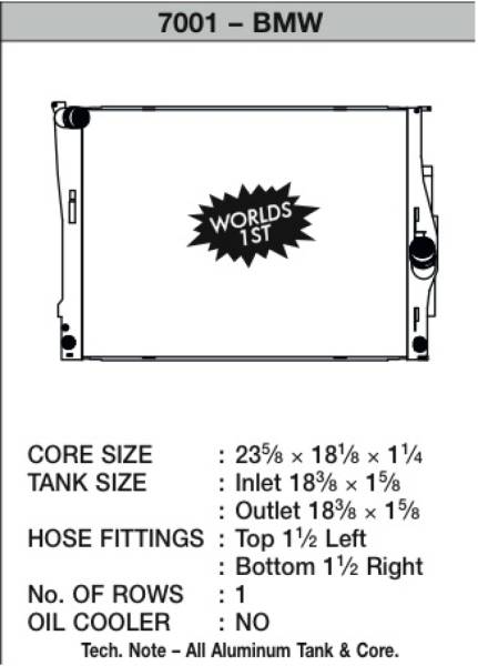 CSF - CSF 2006 BMW 325 / 07-09 BMW 328 / 06-10 BMW 330 / 09-10 BMW Z4 Radiator