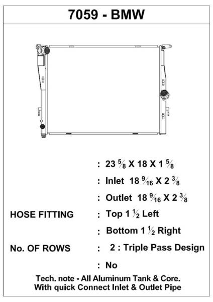 CSF - CSF 07-13 BMW M3 (E9X) Triple Pass Radiator