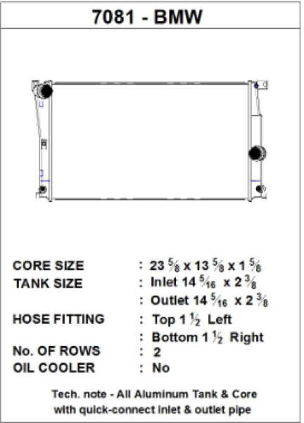 CSF - CSF BMW 2 Seires (F22/F23) / BMW 3 Series (F30/F31/F34) / BMW 4 Series (F32/F33/F36) A/T Radiator