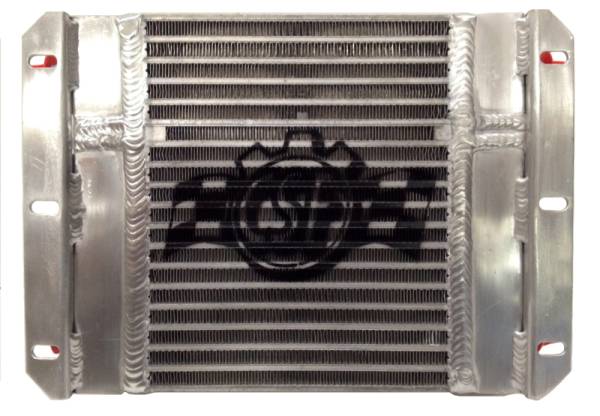 CSF - CSF Dual Fluid Bar & Plate HD Oil Cooler w/9in SPAL Fan (1/3 & 2/3 Partition) - 13.8in L x 10in H