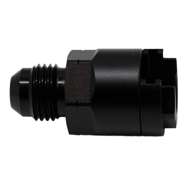 DeatschWerks - DeatschWerks 6AN Male Flare to 3/8in Female EFI Quick Connect Adapter - Anodized Matte Black