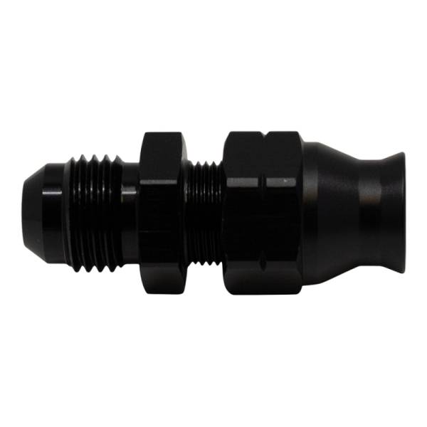 DeatschWerks - DeatschWerks 6AN Male Flare to 5/16in Hardline Compression Adapter - Anodized Matte Black