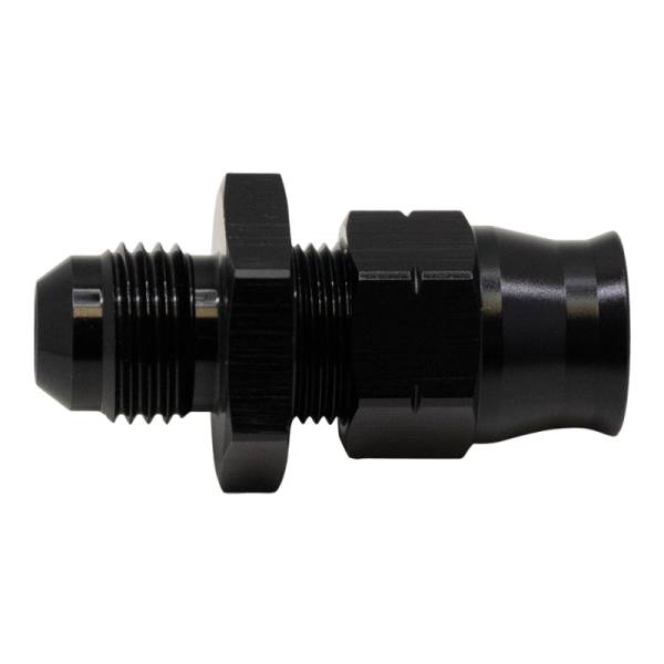 DeatschWerks - DeatschWerks 6AN Male Flare to 3/8in Hardline Compression Adapter - Anodized Matte Black