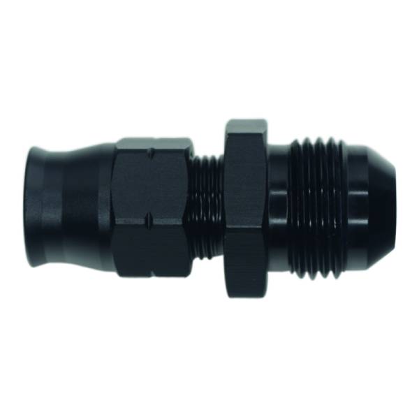 DeatschWerks - DeatschWerks 8AN Male Flare to 3/8in Hardline Compression Adapter - Anodized Matte Black