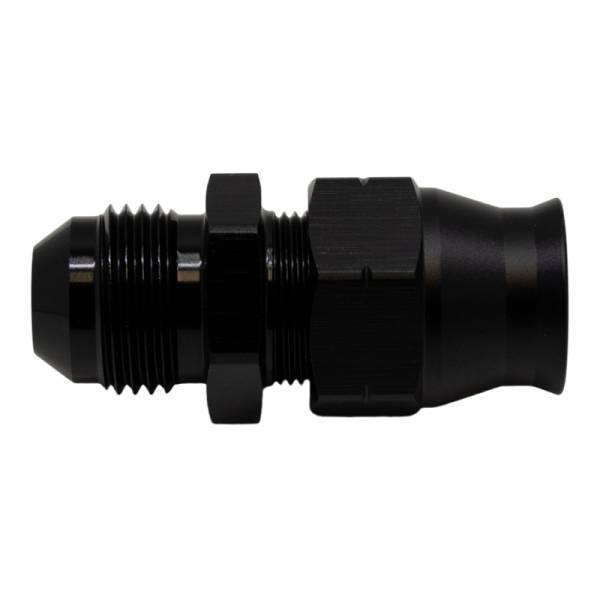 DeatschWerks - DeatschWerks 8AN Male Flare to 1/2in Hardline Compression Adapter - Anodized Matte Black