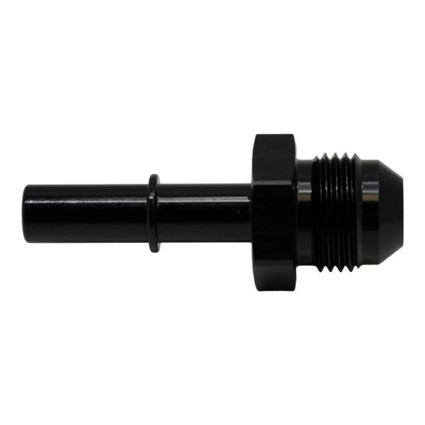 DeatschWerks - DeatschWerks 8AN Male Flare to 3/8in Male EFI Quick Connect Adapter - Anodized Matte Black