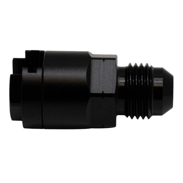 DeatschWerks - DeatschWerks 6AN Male Flare to 5/16in Female EFI Quick Connect Adapter - Anodized Matte Black