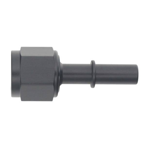 DeatschWerks - DeatschWerks 8AN Female Flare Swivel to 3/8in Male EFI Quick Disconnect - Anodized Matte Black