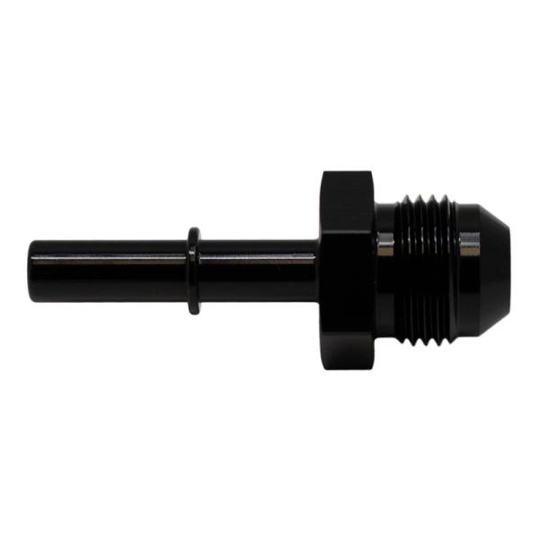 DeatschWerks - DeatschWerks 8AN Male Flare to 5/16in Male EFI Quick Connect Adapter - Anodized Matte Black