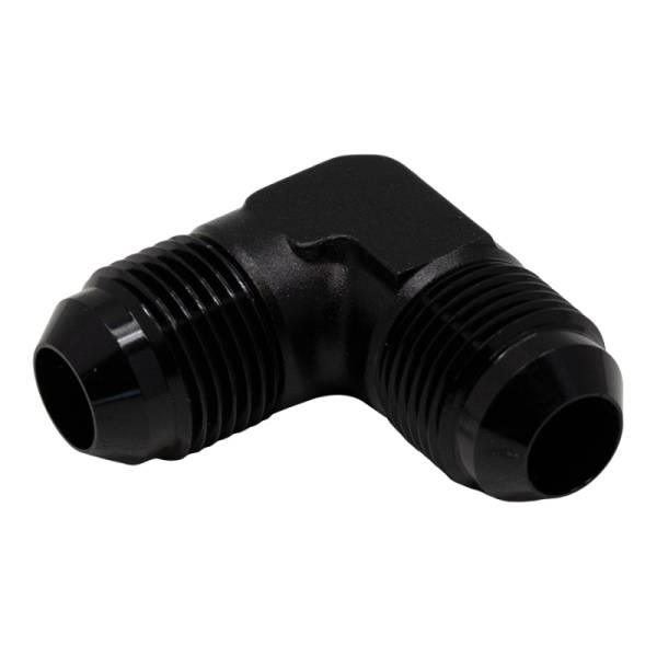 DeatschWerks - DeatschWerks 8AN Male Flare to 8AN Male Flare 90-Degree Fitting - Anodized Matte Black