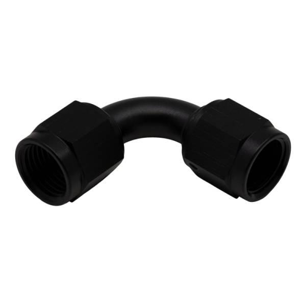 DeatschWerks - DeatschWerks 6AN Flare Female Swivel 90-Degree to 6AN Flare Female Swivel - Anodized Matte Black