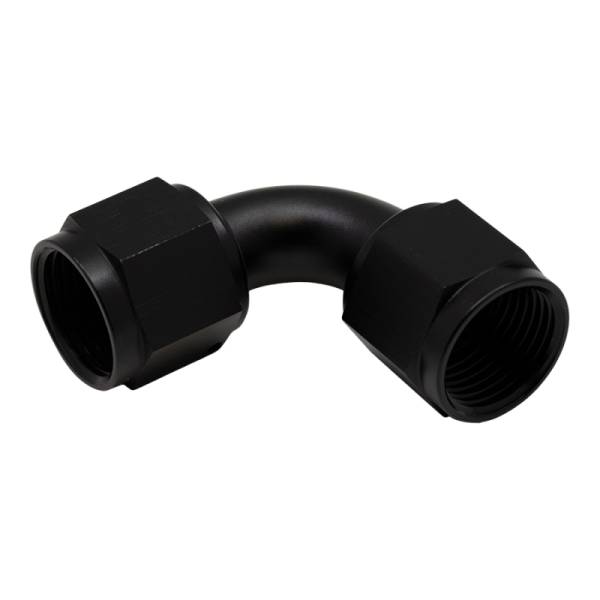 DeatschWerks - DeatschWerks 10AN Flare Female Swivel 90-Degree to 10AN Flare Female Swivel - Anodized Matte Black