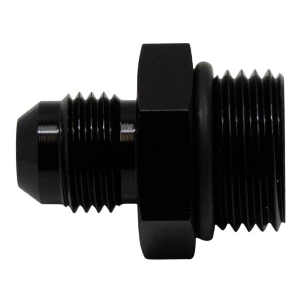 DeatschWerks - DeatschWerks 8AN ORB Male to 6AN Male Flare Adapter (Incl O-Ring) - Anodized Matte Black