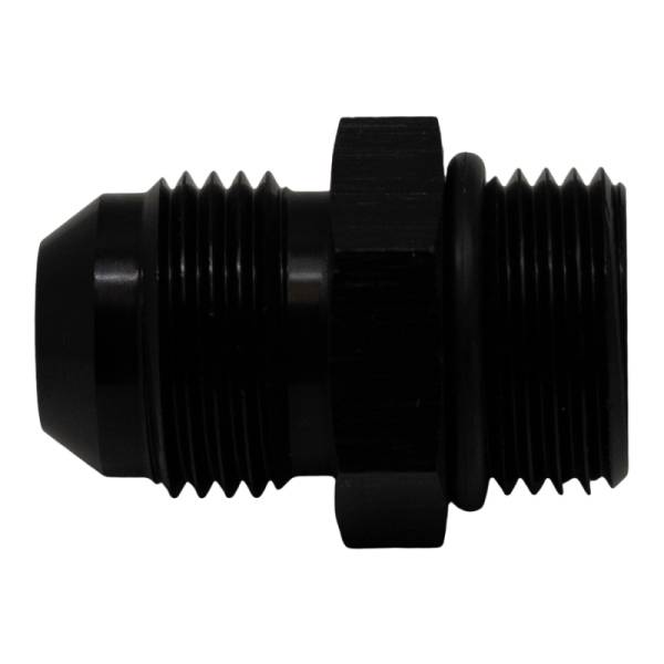 DeatschWerks - DeatschWerks 8AN ORB Male to 8AN Male Flare Adapter (Incl O-Ring) - Anodized Matte Black