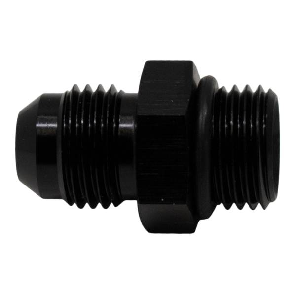 DeatschWerks - DeatschWerks 6AN ORB Male to 6AN Male Flare Adapter (Incl O-Ring) - Anodized Matte Black