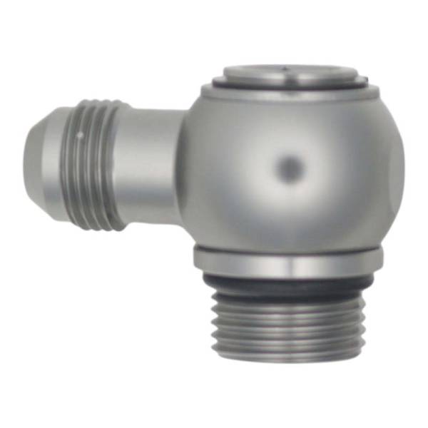 DeatschWerks - DeatschWerks 10AN ORB Male to 8AN Male Flare Low Profile 90-Degree Swivel - Anodized DW Titanium