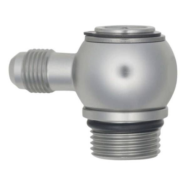 DeatschWerks - DeatschWerks 10AN ORB Male to 6AN Male Flare Low Profile 90-Degree Swivel - Anodized DW Titanium