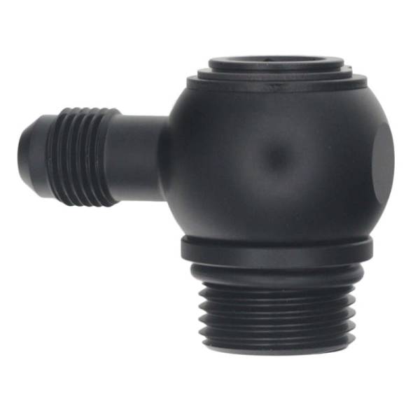 DeatschWerks - DeatschWerks 10AN ORB Male to 6AN Male Flare Low Profile 90-Degree Swivel - Anodized Matte Black