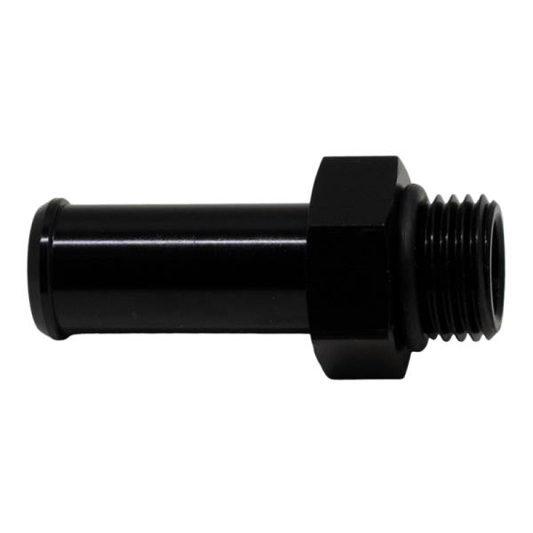 DeatschWerks - DeatschWerks 6AN ORB Male to 1/2in Male Barb Fitting (Incl O-Ring) - Anodized Matte Black