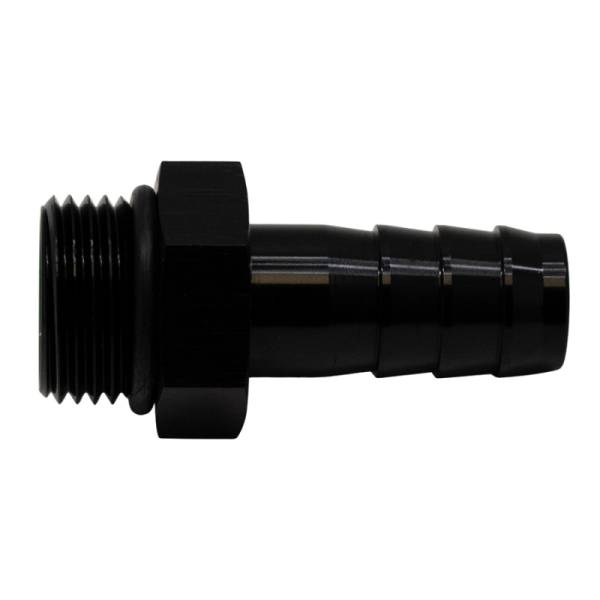 DeatschWerks - DeatschWerks 8AN ORB Male to 1/2in Male Triple Barb Fitting (Incl O-Ring) - Anodized Matte Black