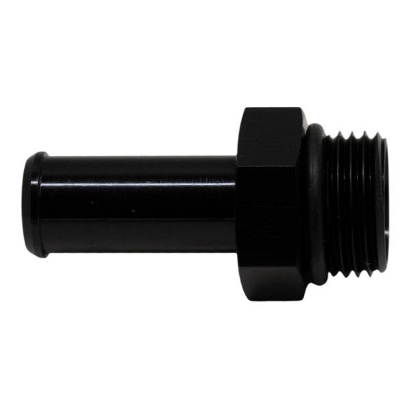 DeatschWerks - DeatschWerks 8AN ORB Male to 1/2in Male Barb Fitting (Incl O-Ring) - Anodized Matte Black