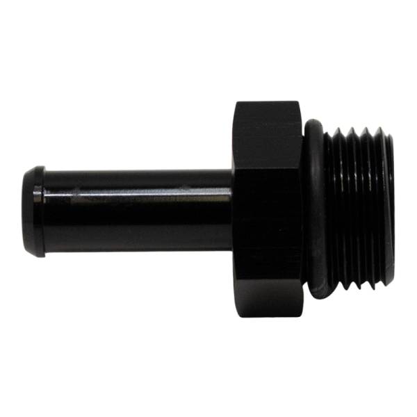 DeatschWerks - DeatschWerks 8AN ORB Male to 3/8in Male Barb Fitting (Incl O-Ring) - Anodized Matte Black