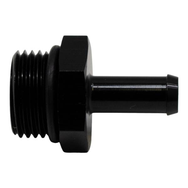 DeatschWerks - DeatschWerks 8AN ORB Male to 5/16in Male Barb Fitting (Incl O-Ring) - Anodized Matte Black