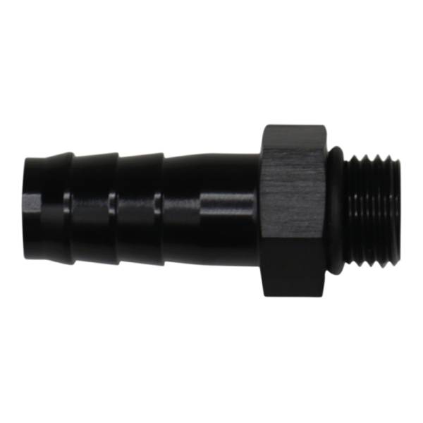 DeatschWerks - DeatschWerks 6AN ORB Male to 1/2in Male Triple Barb Fitting (Incl O-Ring) - Anodized Matte Black