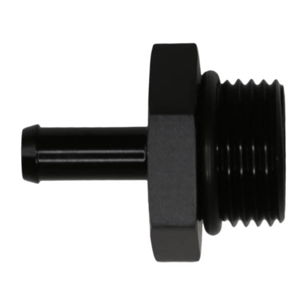 DeatschWerks - DeatschWerks 10AN ORB Male to 5/16in Male Barb Fitting - Anodized Matte Black