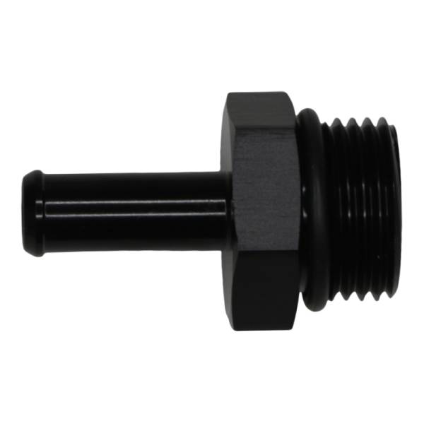 DeatschWerks - DeatschWerks 10AN ORB Male to 3/8in Male Barb Fitting - Anodized Matte Black