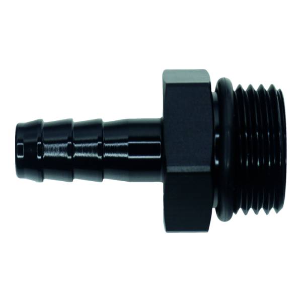 DeatschWerks - DeatschWerks 10AN ORB Male to 3/8in Male Triple Barb Fitting (Incl O-Ring) - Anodized Matte Black