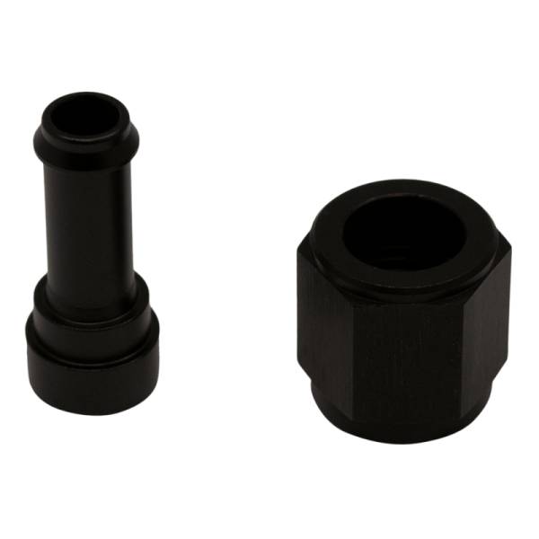 DeatschWerks - DeatschWerks 6AN Female Flare Swivel to 5/16in Single Hose Barb - Anodized Matte Black