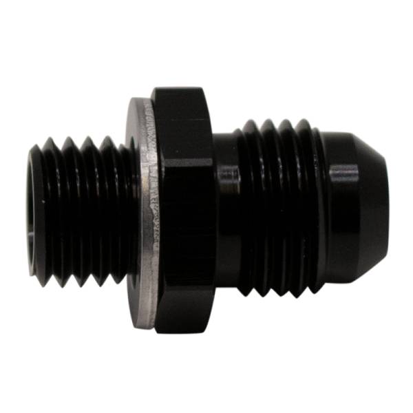 DeatschWerks - DeatschWerks 6AN Male Flare to M12 X 1.5 Male Metric Adapter (Incl Washer) - Anodized Matte Black