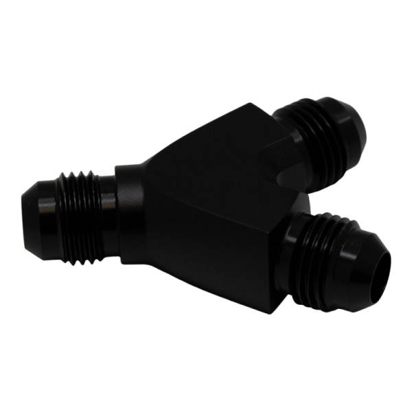 DeatschWerks - DeatschWerks 6AN Male Flare to 6AN Male Flare to 6AN Male Flare Y Fitting - Anodized Matte Black