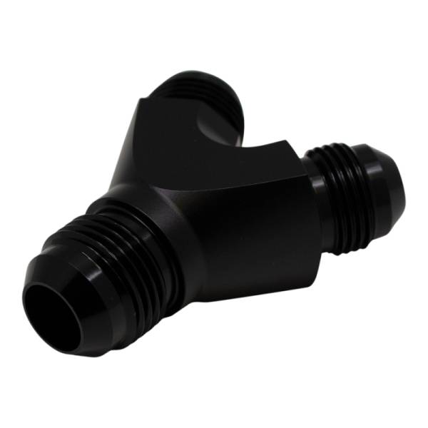 DeatschWerks - DeatschWerks 8AN Male Flare to 8AN Male Flare to 10AN Male Flare Y Fitting - Anodized Matte Black