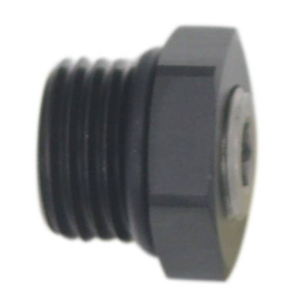 DeatschWerks - DeatschWerks 6AN ORB Male Plug Fitting with 1/8in NPT Gauge Port - Anodized Matte Black