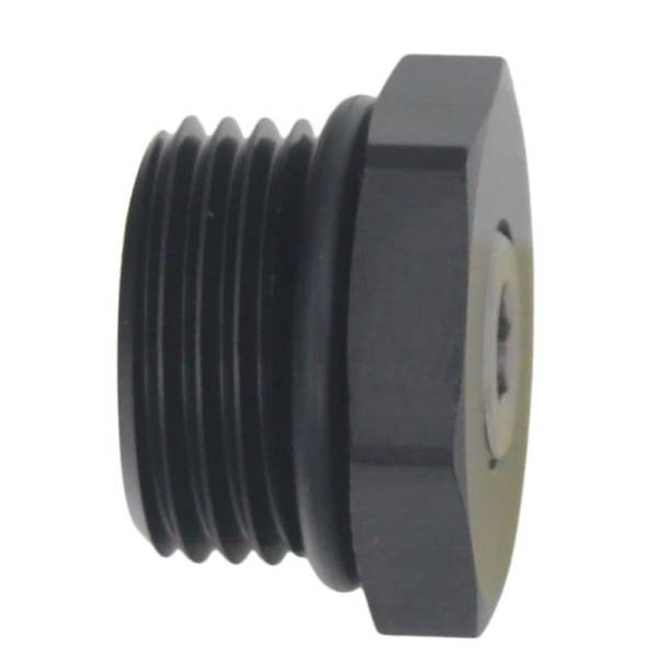 DeatschWerks - DeatschWerks 8AN ORB Male Plug Fitting with 1/8in NPT Gauge Port - Anodized Matte Black