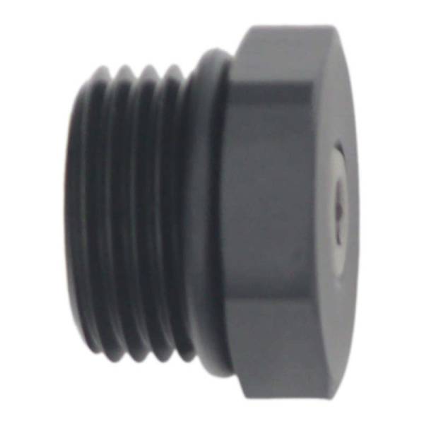 DeatschWerks - DeatschWerks 10AN ORB Male Plug Fitting with 1/8in NPT Gauge Port - Anodized Matte Black