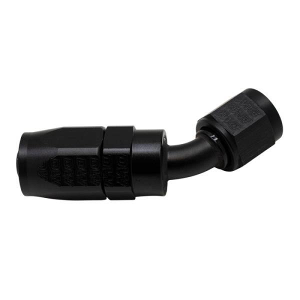 DeatschWerks - DeatschWerks 6AN Female Swivel 45-Degree Hose End CPE - Anodized Matte Black