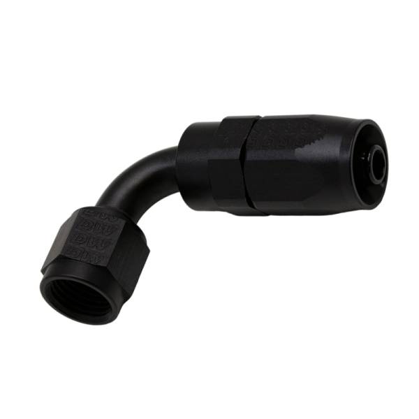 DeatschWerks - DeatschWerks 6AN Female Swivel 90-Degree Hose End CPE - Anodized Matte Black