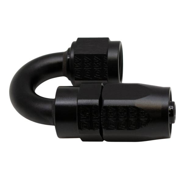 DeatschWerks - DeatschWerks 6AN Female Swivel 180-Degree Hose End CPE - Anodized Matte Black